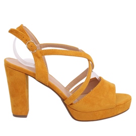 Sandales talons hauts miel 9272 Amarillo II Qualité jaune