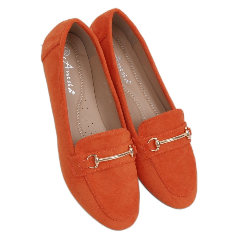Mocassins femme orange 88-385 Orange