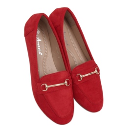 Mocassins femme rouge 88-385 Rouge