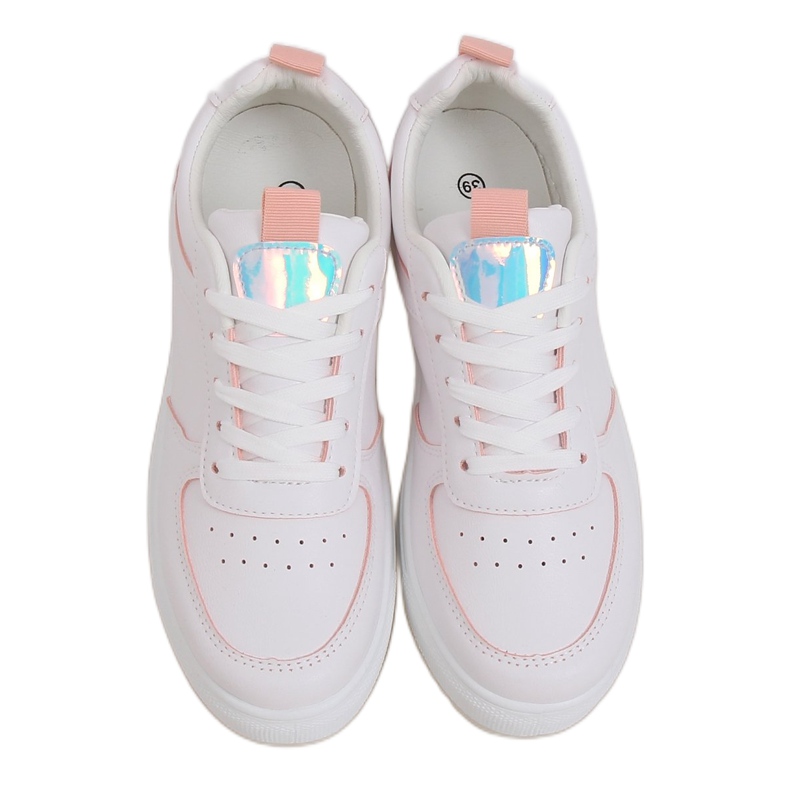 Chaussures de sport pour femmes blanches KK-203 BLANC / ROSE