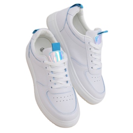 Chaussures de sport pour femmes blanches KK-203 BLANC / BLEU