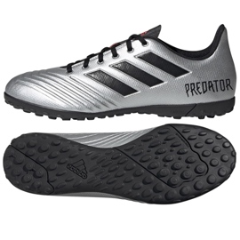 Chaussures de foot Adidas Predator 19.4 Tf M F35634 argent