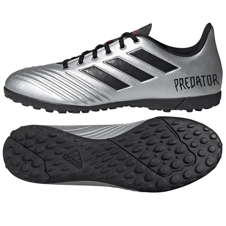 Chaussures de foot Adidas Predator 19.4 Tf M F35634 argent