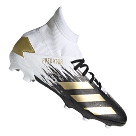 Chaussures de foot Adidas Predator 20.3 Fg Jr FW9215 gris/argent, blanc, noir, or blanche