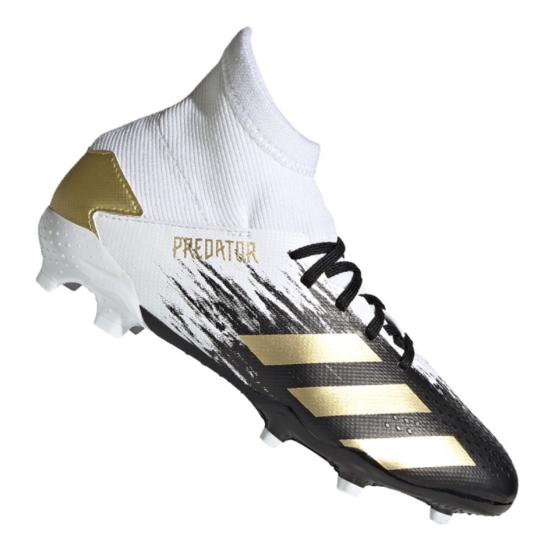 Chaussures de foot Adidas Predator 20.3 Fg Jr FW9215 gris/argent, blanc, noir, or blanche