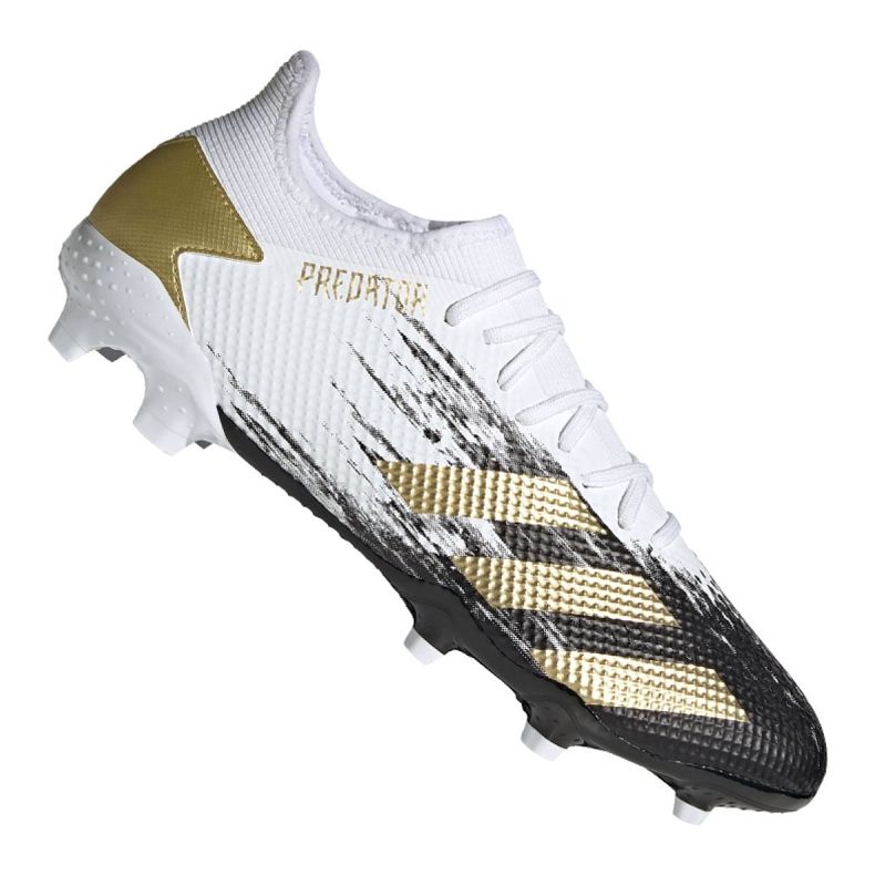 Chaussures de foot Adidas Predator 20.3 L Fg M FW9197 or blanc blanche Chaussures de foot Adidas Predator 20.3 L Fg M FW9197 or blanc blanche