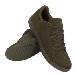 Baskets femme en daim vert 6301 Vert