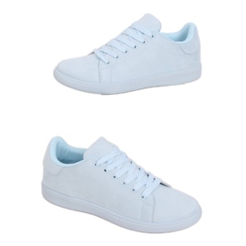 Baskets femme en daim bleu 6301 L.BLUE