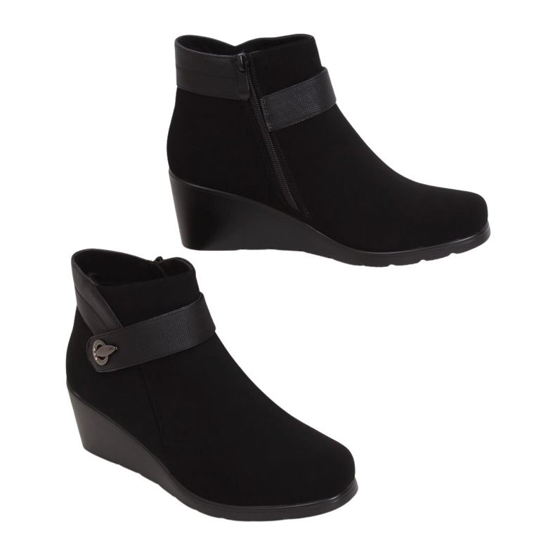 Noir Bottines compensées noires 025 Noir le noir