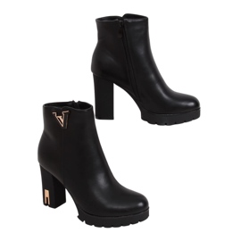 Noir 1032A-GA Bottines compensées noires