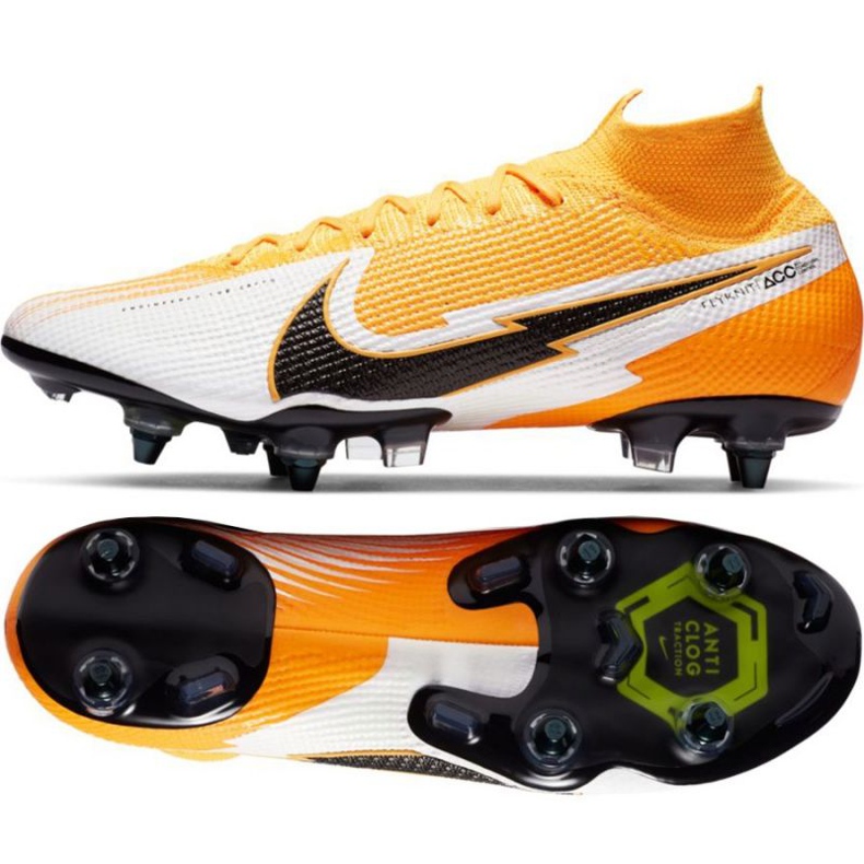 Chaussures de football Nike Mercurial Superfly 7 Elite SG-PRO Ac M AT7894-801 orange jaunes Chaussures de football Nike Mercurial Superfly 7 Elite SG-PRO Ac M AT7894-801 orange jaunes