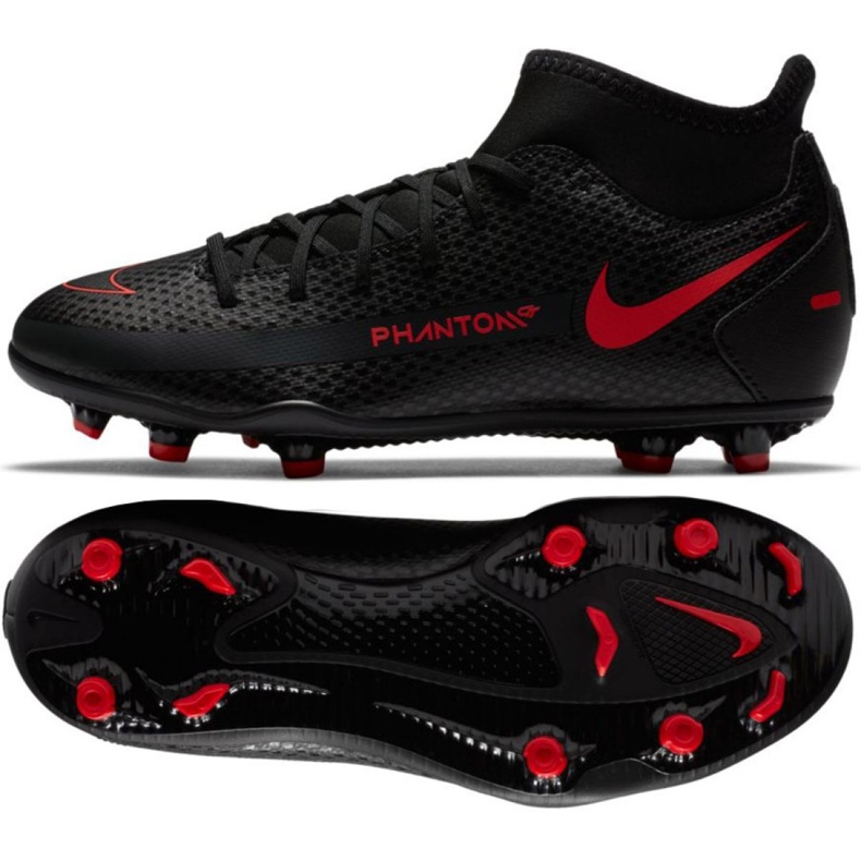 Chaussures de football Nike Phantom Gt Club Df FG / MG Jr CW6727-060 multicolore le noir Chaussures de football Nike Phantom Gt Club Df FG / MG Jr CW6727-060 multicolore le noir