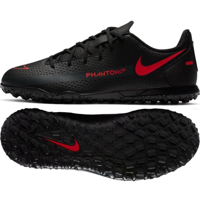 Chaussures de football Nike Phantom Gt Club Tf Jr CK8483-060 multicolore le noir Chaussures de football Nike Phantom Gt Club Tf Jr CK8483-060 multicolore le noir