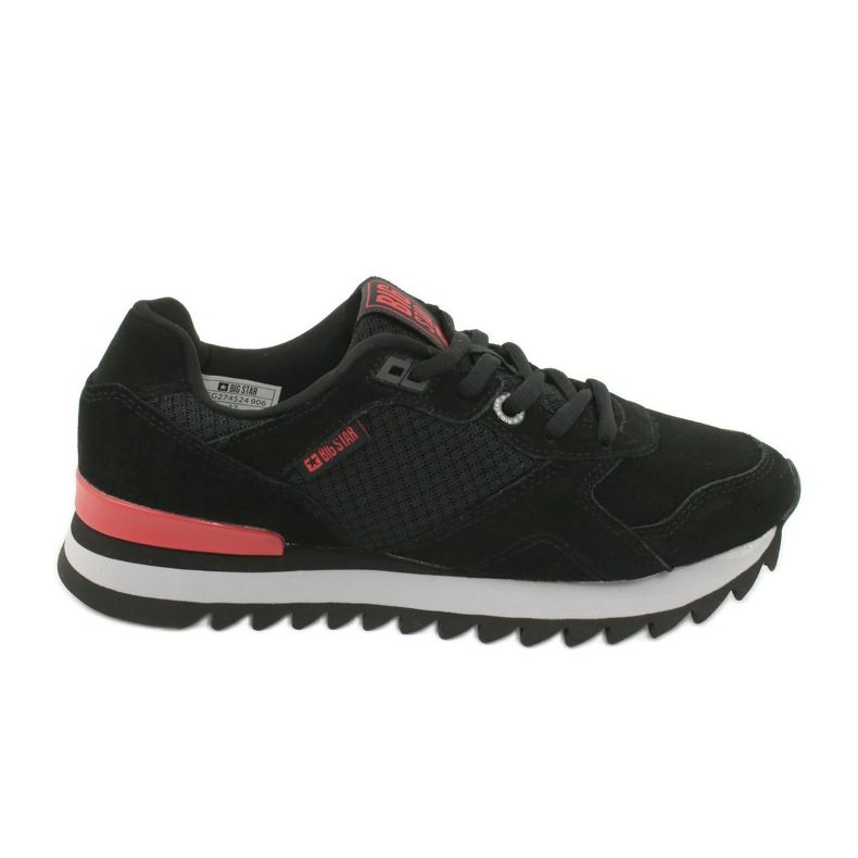 Chaussures de sport BIG STAR GG274524 le noir rouge