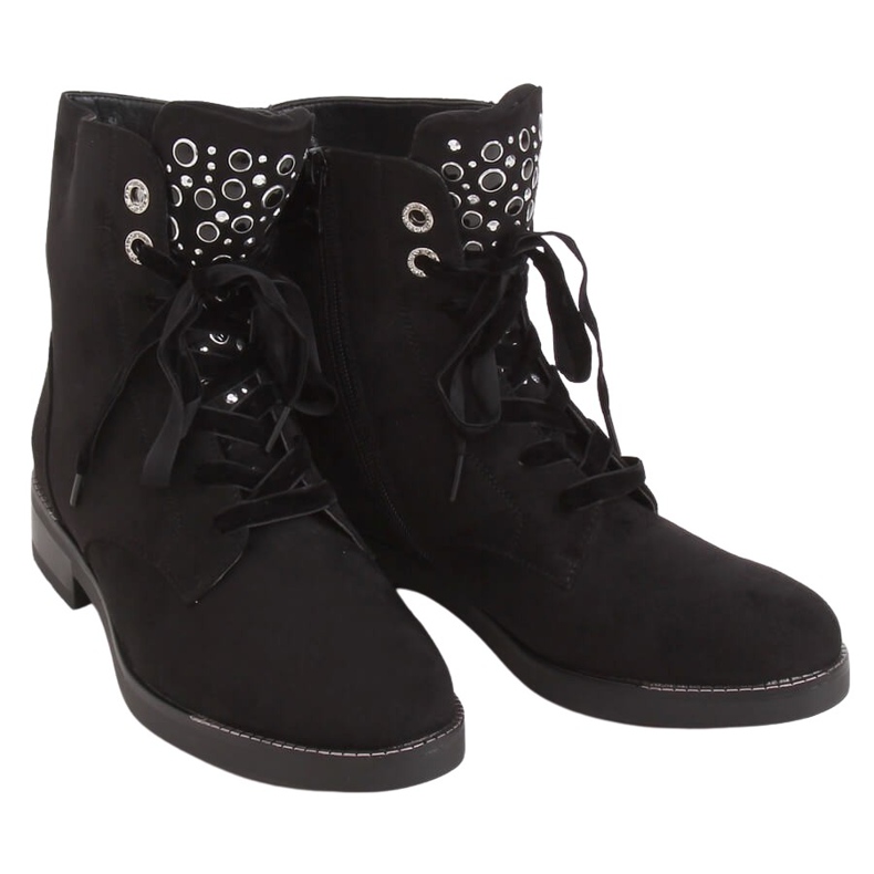Bottines noires à lacets BH2537-KB Noir le noir