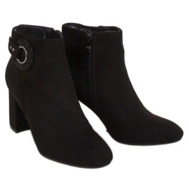 Bottines noires à talons J-25 Noir