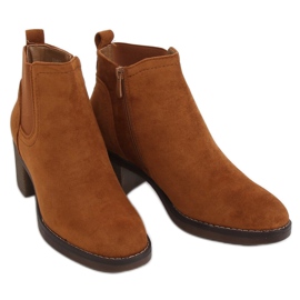 Camel UK18P Bottines à talons larges Camel brun