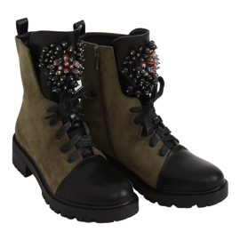 Bottines à lacets worky green NC1062 Vert