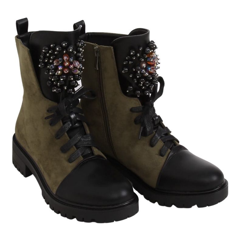 Bottines à lacets worky green NC1062 Vert