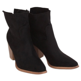 Bottines noires à talons M398 Noir le noir