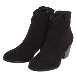 Bottines noires à talons 100-986B0-2 Noir