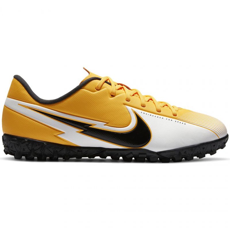 Nike Mercurial Vapor 13 Academy Tf Jr AT8145 801 chaussures de football jaune jaunes