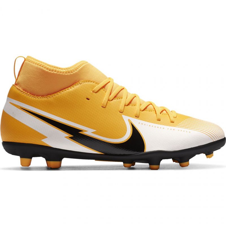 Chaussures de football Nike Mercurial Superfly 7 Club FG / MG Jr AT8150 801 jaune jaunes