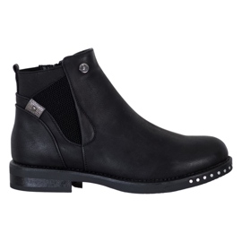 Goodin Bottes en éco-cuir noir