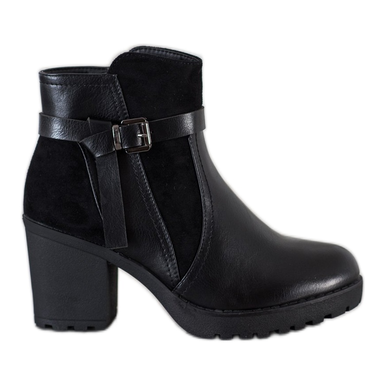 J. Star Bottes confortables sur la plate-forme le noir
