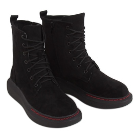 Bottines à lacets noires NC1070 Noir le noir