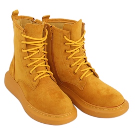 Bottines à lacets jaunes NC1070 Jaune