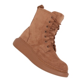 Bottines à lacets NC1070 Beige kaki Bottines à lacets NC1070 Beige kaki