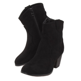 Bottes de cowboy noires à talons 100-985B0-2 Noir