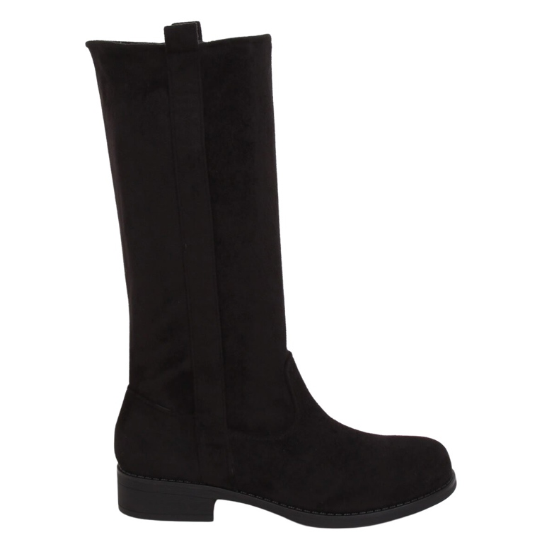 Boots noires à tige droite ST-19P Noir le noir