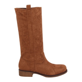 Boots à tige droite camel ST-19P Camel brun