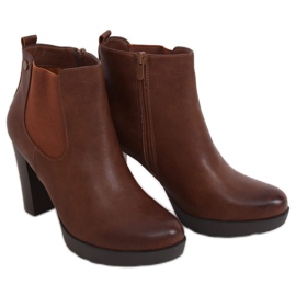 Bottines à talons marron F-21 Camel brun