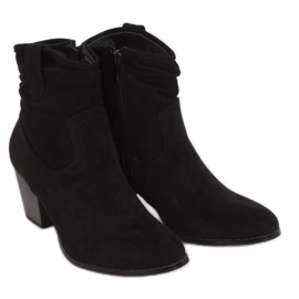 Bottines à talons noires 100-987B0-2 Noir le noir