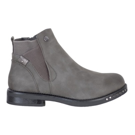 Goodin Bottes en éco-cuir gris