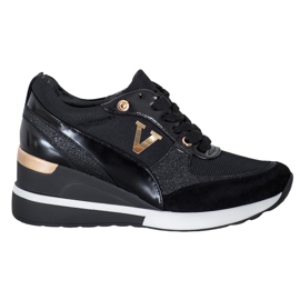 Vinceza Baskets compensées Vincez le noir