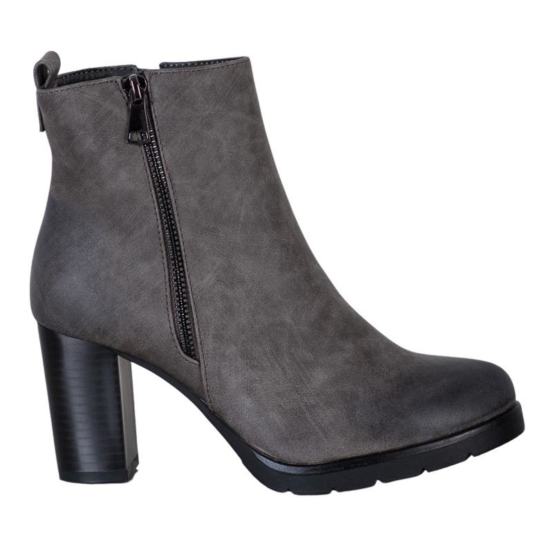 J. Star Bottes en éco-cuir pour femmes gris