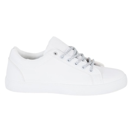 SHELOVET Baskets à lacets décoratifs blanc