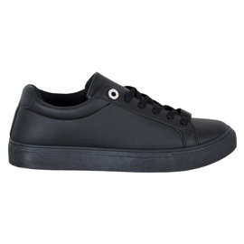 SHELOVET Baskets avec cuir écologique le noir SHELOVET Baskets avec cuir écologique le noir