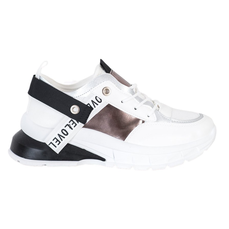 Marquiz Baskets élégantes blanche le noir