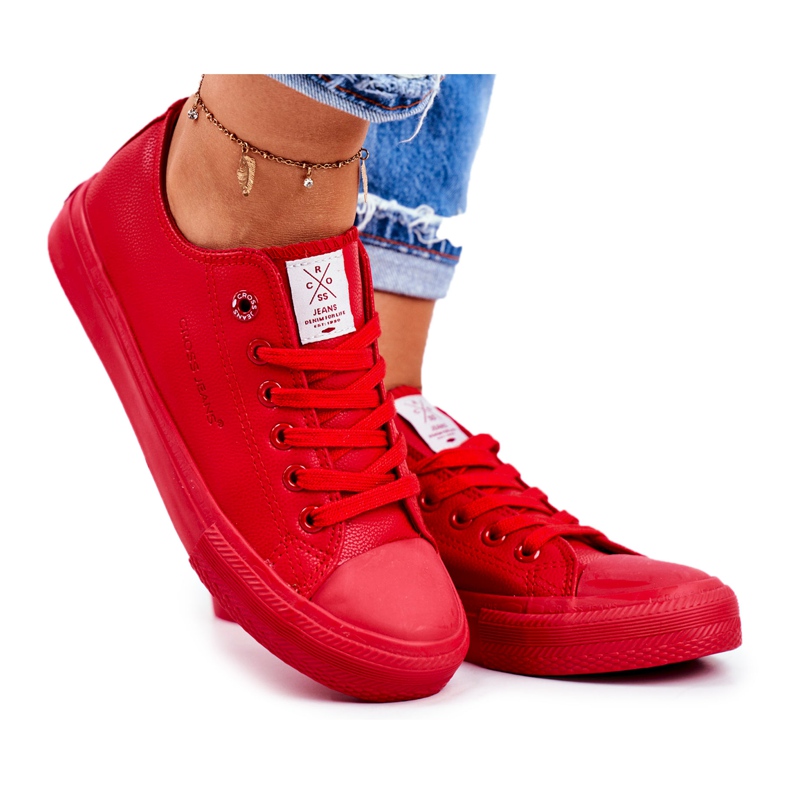 Baskets Femme Cross Jeans Rouge DD2R4032