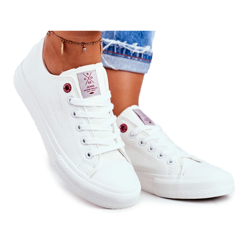 Baskets Femme Cross Jeans Blanc DD2R4030 blanche