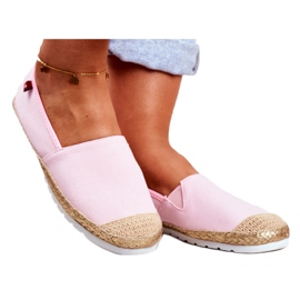 Espadrilles Femme, Semelle Tressée Rose Big Star DD274728 beige doré