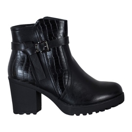 J. Star Bottes confortables sur la plate-forme le noir