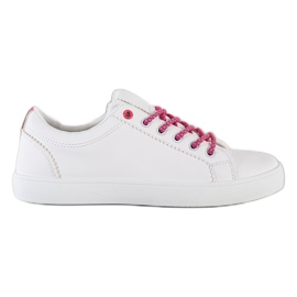 SHELOVET Baskets à lacets décoratifs blanc