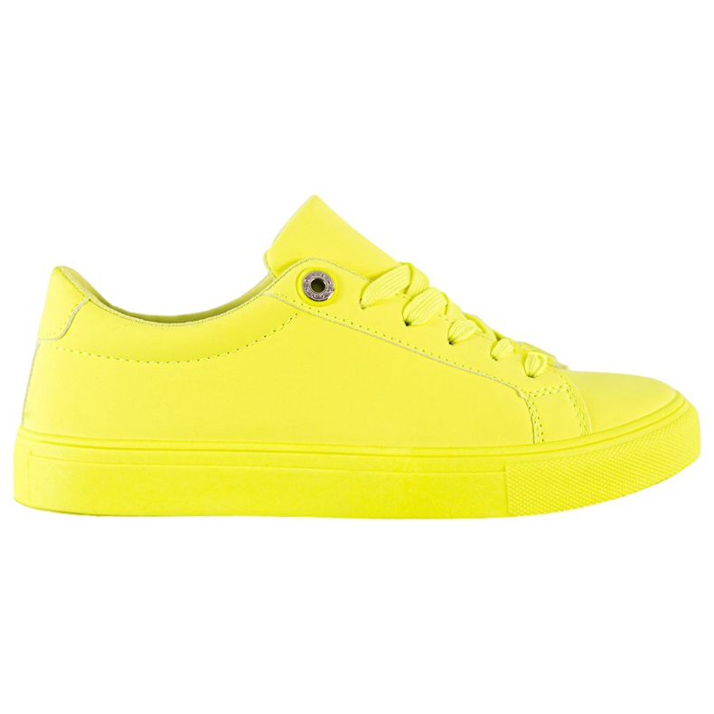 SHELOVET Baskets avec cuir écologique jaune