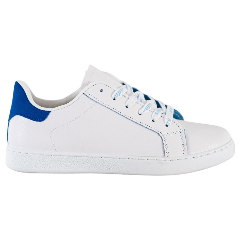 SHELOVET Chaussures de sport à la mode blanche bleu